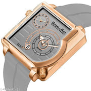 Dual Time Date Display Radium Dial  Magnetic Belt Analog Watch For Men_C31k