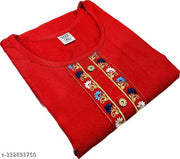 woolen embroidery kurti.