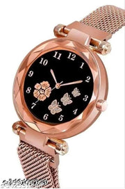 Diamond Dial with Latest Generation Black Magnet Belt Watch for Women
