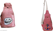 Unisex Hemp Crossbody Bag, 14" H x 7.5" W, Eco-Friendly for Men & Women