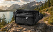 Latest Men Women Leather Waist Pack Travel Bags For Moneyy| Belt| Cards |Mobile| Documents| Kit| Books and Bills Dairy Pouch Cross Side Bag For Men Women .With Belt Stylish Small Luggage Accessories Bag I Waist Bags I Fanny pack.