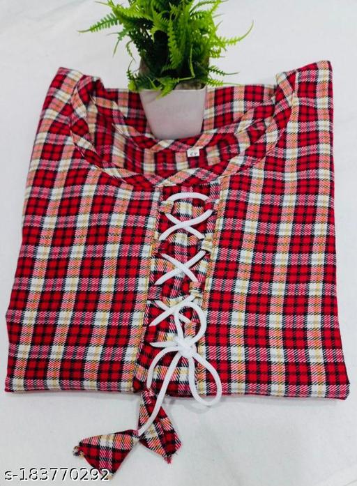 Stylish red multicolour Woolen Kurti only