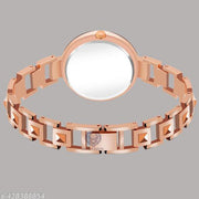 Girls Watch New Women Watch Luxury Stylish Watches For Women Rose Gold Analog Slim Watch - For Girls Luxury Jubile Women Rose Gold