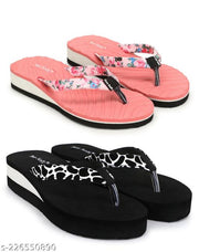 Two Soft Comfortable & Stylish Women's Daily Use Slipper/Flipflop for Women & Girls Combo of 2