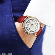 Dual Time Date Display Radium Dial Magnetic Belt Analog Watch,ONIR Premium Quality Quartz Analog Watch for Men, Glass Date Display Dial,