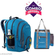 Myron Combo School bag + Lunch Bag Unisex travel Backpack durable and strong Class 5th-10th for School, college, travel and office use Waterproof School Bag  (skyblue, 50 L)