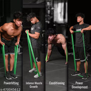 SLOVIC TPE Bands for Workout | Pull Up & Stretching | Heavy Duty Material | Resistance Band for Home Workouts & Stretching Bands for Exercise | Gym Equipment for Home Workout | Ideal for Men & Women | Green | Strength 40-60 Kgs
