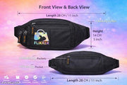 Flikker: Latest Men's Waist Bag Trendy Chest Bag for Women Stylish Side Bag for Boys Belt Bag Girls Unisex Crossbody Money Purse Small Wallet Pouch Fanny Pack Swag Bag for Man Hip Bag (Black, Pack of: 1)