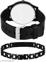 Black Watch King Bracelet for Men Analog Watch - For Men