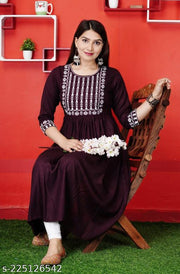 New Trendy Printed Hand work Gaithering Anarkali kurta