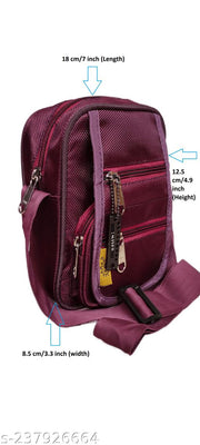 MISHK Nylon Cross Body Travel Messenger Bag for Men & Women| Mobile Pouch Side Shoulder Sling Bag