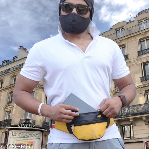 STYLISH COMBINATION WAIST BAG FOR MEN AND WOMEN Waist Bag  (Yellow, Black)