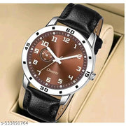 Yolako Brown Round  Copper Romen Leather Analog Boy and Men Watch