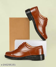 Original Synthetic Leather Oxford Shoes for Man-SUITS ALL OCCASION-TAN AND BROWN