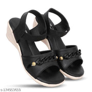 Women Black Heel Sandals : Fancy Ladies Heels : Latest Wedges Heels Sandals Ladies