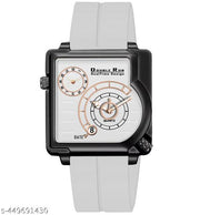 Dual Time Date Display Radium Dial  Magnetic Belt Analog Watch For Men_B31k
