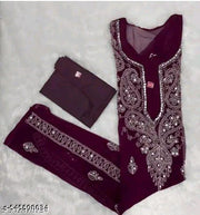 georgette chikankari kurti