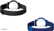Analogue Heart Dial Magnetic Strap Analog Watch for Girl's and Women (Pack of 2)