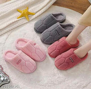 Winter Women House Slippers Faux Fur Fashion Warm Shoes Woman Slip on Flats Female Slides Puffer cozy home furry slippers || Flip flops || Carpet slippers || slippers for women and Girls ||