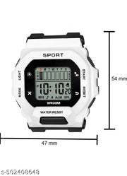 Wrist Sport Ultra Combo Watch with Water Resist Pack of 2 Digital Watch - For Men NEW GENERATION BLACK STRAP WATCHES