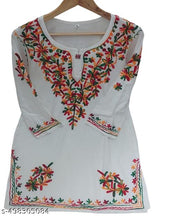 Womens Lucknowi Chikankari short kurti,for womens,girls