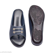 New glow walk women flat sandal and girls stylish flip flops grey