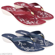 Astel Multicolor Combo of Women's Slippers and Flipflop - Pack of 2
