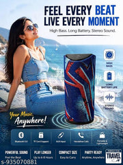 BLUTOOTH SPEAKER BOX SMARGB Bluetooth Speaker 10W with Bass Boost | Wireless Portable Speaker with Mic, USB, Aux, SD Card | Outdoor & Indoor Use | Waterproof, LED Light ShowL SIZE