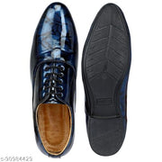 DESTA Men's Blue Partywear Patent Lace up Formal Shoe