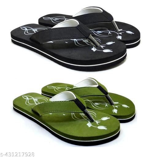 Women Slipper Flipflop/Daily Flipflops/Slipper For Girl Women Stylish | Super Soft | Ultra-Light |Flip-Flop Daily Use | Casual wear| Anti Skid |Thong Slippers for Women Pack Of 2