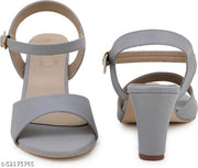 NM Dream New Trendy Stylish ladies heel Latest Design Heel Sandal For Women Walking Comforatble Lightweight Sandal For Women Work Heel For Women Casual Partywear Wedges heels casual and daily wear premium quality Sandal (Grey)