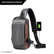 Leather Men Bag Casual Business Messenger Bag for Cross body Bag Male Shoulder Bags Leather Sling Messenger Bag Golden Grey color