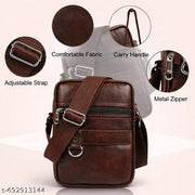 leather sling bag for daily use | leather crossbody bag for travel | Classic Leather Sling Bag | Waterproof Crossbody Shoulder Bag for Travel & Office | Premium Leather Sling Bag for Men | Stylish Crossbody Shoulder Bag for Daily Use