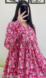 Womens Rayon Printed Kurti