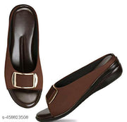 WSB Unique Craft Flats Sandals Brown Slippers Women's Sandals | Trendy & Comfortable Daily Wear Footwear Sandals For Girls & Women Unique Design Modern Fashionable Latest Trendy Women Ladies Flats