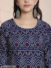 Polyster/Crepe fabric-Kurti For Women