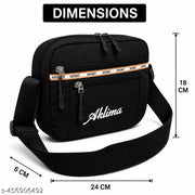 Aklima Premium Men's Crossbody Sling Bag  Lightweight Multi-Pocket Messenger Shoulder Bag  Water-Resistant Travel Side Bag with Adjustable Strap for Everyday Use