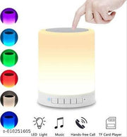 LED Touch Lamp Portable Bluetooth speaker with TF card & Aux, Touch mode Night Lamp, smart colour changing Effect According to Music for Bedroom  Home 5w Bluetooth speaker(Multicolour stereo channel, pack of 1)