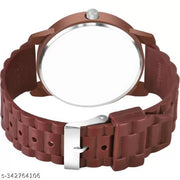 Av Copper Roman Brown Pu Men Watch