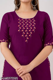 Zeenat  Long Embroidered Kurti for Women's and Girls Party Wear