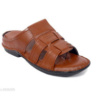 Stylish Men's Leather Brown Sandals
