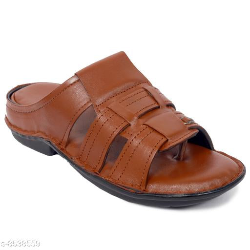 Stylish Men's Leather Brown Sandals