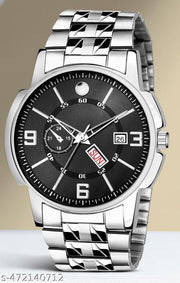 Day n Date Men Stylish Analog Latest Watches Combo - Set of 2 - SLV-12-SLV-12