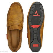 Teal Solid Loafers For Men