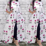 NEW PRINTED HIGH DEMANBLE FRONT CUT STYLE KURTI Maha Price Drop Sale