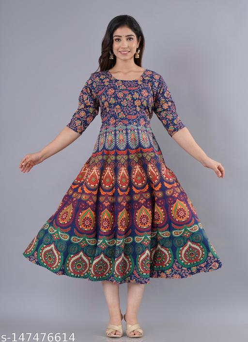 Women's Jaipuri Cotton Printed Kurti
