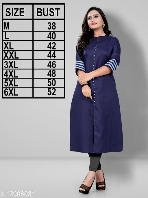 Adrika Alluring Plus Size Cotton Kurti