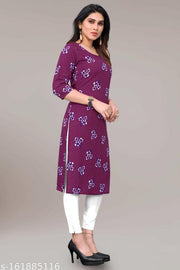 Women Printed Crepe Kurtis combo of 2