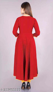 Women Embellished Viscose Rayon Anarkali Kurta