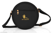 Black Pu Fabric Premium Crossbody Bag For Women